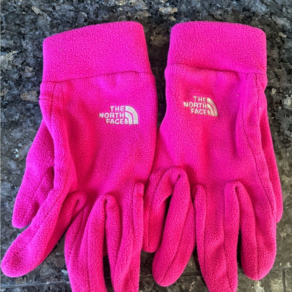 The North Face Pink Fleece Gloves